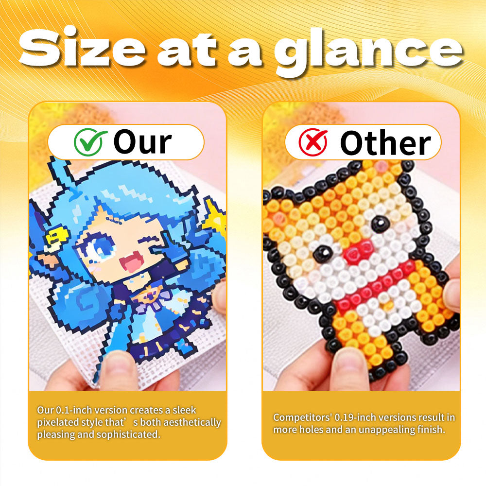 OOPS 72 Colors 2.6mm Fuse Beads Kit - Creative DIY Art & Craft Beads for Kids, Adults, Perler Beads for Unique Handmade Projects